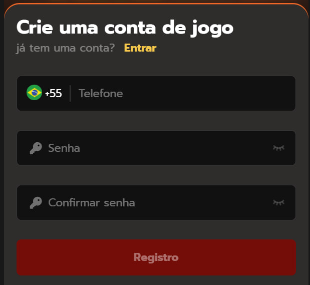 Formulário de Registro GANHEM9